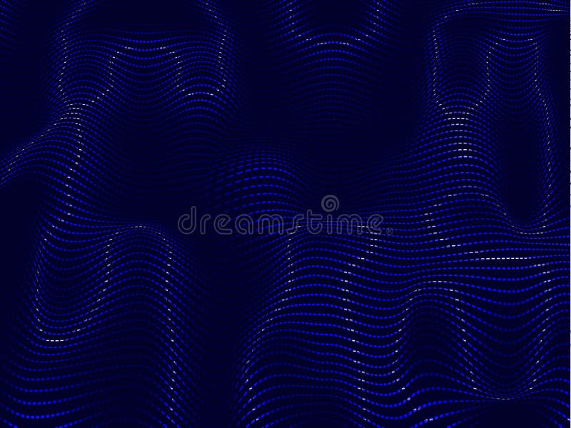 Abstract wavy background.Glowing blue waves on a dark background.Modern techno background vector illustration Abstract wavy background.Glowing blue waves on a dark background.Modern techno background vector illustration