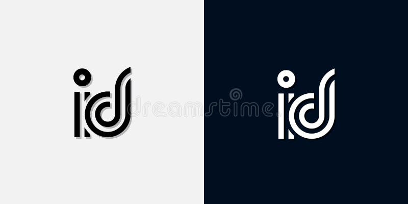 Modern, abstrakt inledande bokstavs-id-logotyp vektor illustrationer