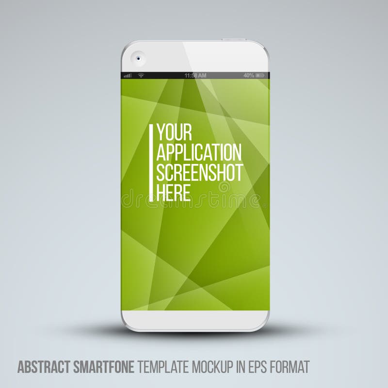 Modern abstract smartphone mockup with place for your application screenshot. Modern abstract smartphone mockup with place for your application screenshot
