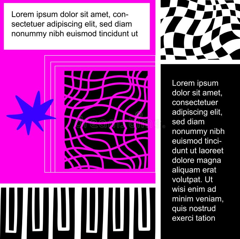 Modern Aesthetics Vector Poster Design Card.Brutalism Gradient Graphic