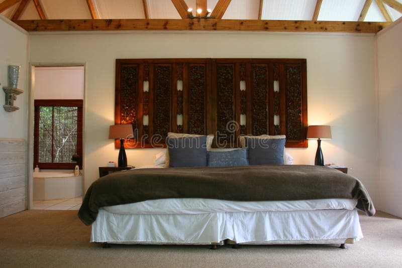 Modern African interior stock image. Image of sheets, bedroom - 1503389