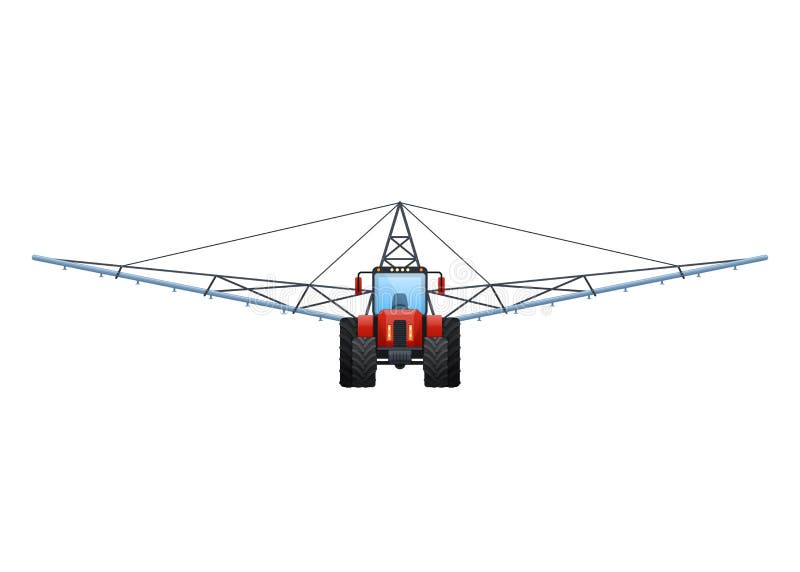 Modern agricultural machine, vehicle for cleaning, watering fields and territories. stock illustration