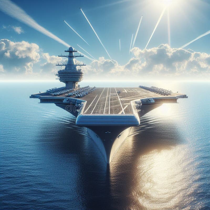 Modern Aircraft Carriers Sail the Oceans 3 Stock Image Image of naval