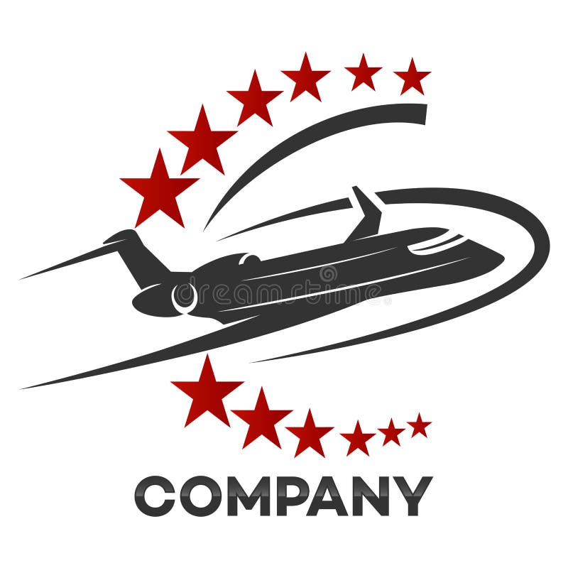 Modern Airplane logo. Vector illustration.