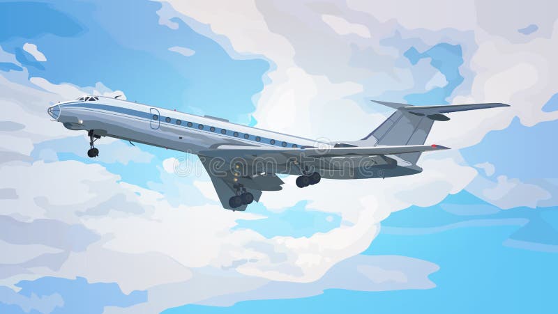 Modern airplane vector illustration