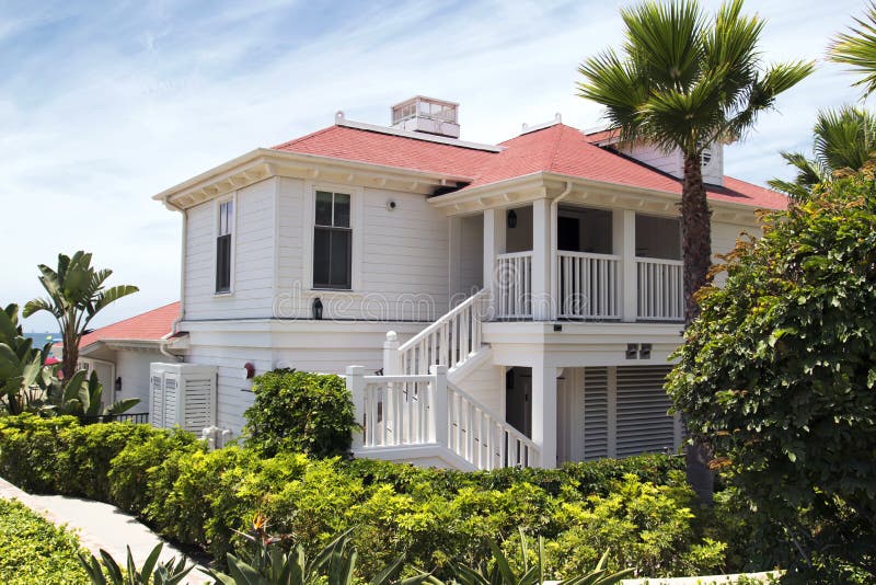 Modern American Beach Home royalty free stock photo