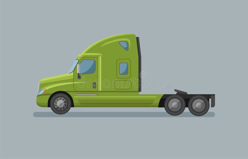 Modern American Truck Vector Illustration. Heavy Transport Picture Stock  Vector - Illustration of automobile, highway: 110228195