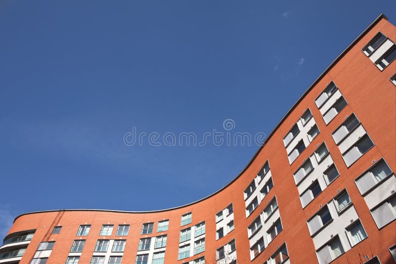 Modern apartment building stock photos