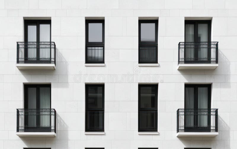 Picture of Texture Apartment Building Window royalty-free images
