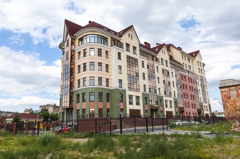 Modern Apartment Building in Omsk royalty free stock image