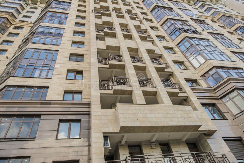 Modern apartment buildings in the new district of Moscow royalty free stock photos