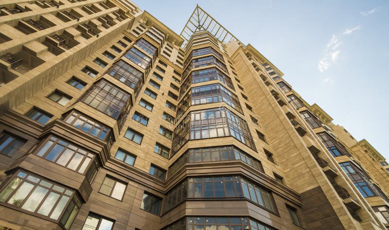 Modern apartment buildings in the new district of Moscow royalty free stock photos