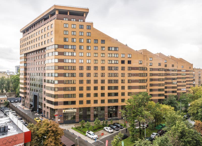 Modern apartment buildings in the new district of Moscow royalty free stock photography