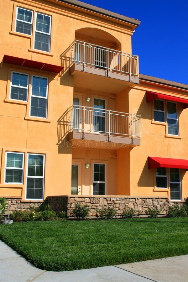 Modern Apartment Complex stock image. Image of door, property - 4993559