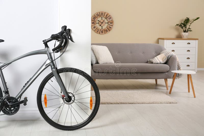 Modern Apartment Interior with Bicycle Stock Image Image of home