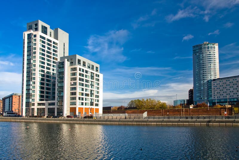 Modern apartments and business centre in Liverpool