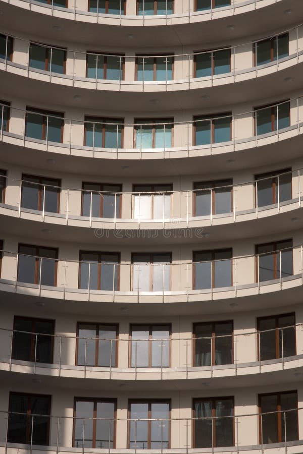 Modern Apartments in Warsaw Stock Photo Image of glass, facade 27255430