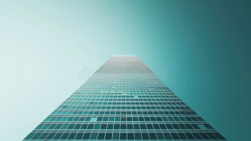The modern architectural building or skyscraper with bright blue sky. AIG42. stock photo