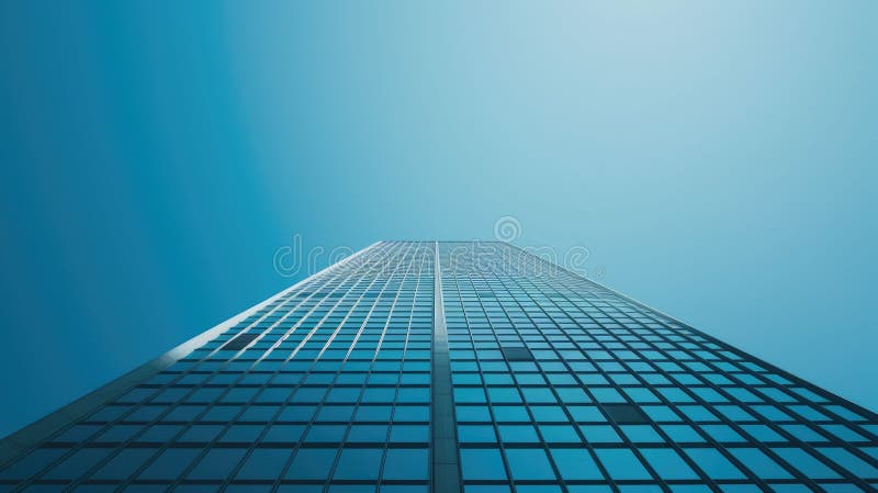 The modern architectural building or skyscraper with bright blue sky. AIG42. royalty free stock photo