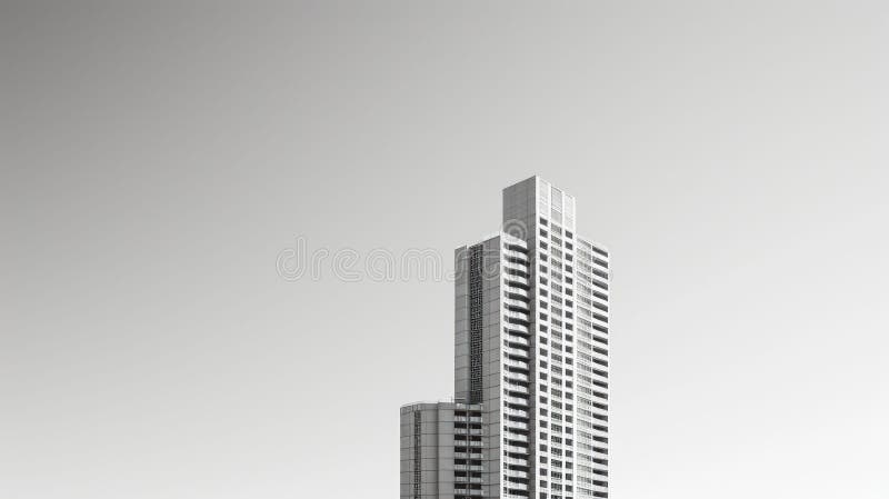 The modern architectural building or skyscraper with monochrome filter. AIG42. stock photos