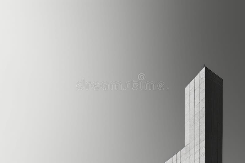 The modern architectural building or skyscraper with monochrome filter. AIG42. stock image