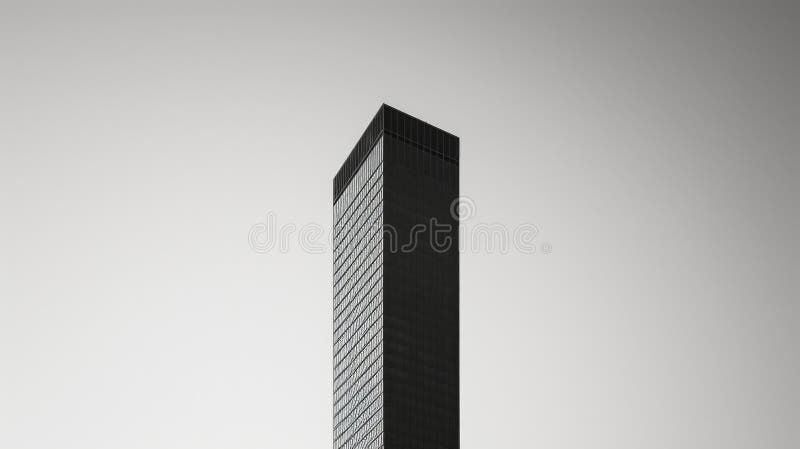 The modern architectural building or skyscraper with monochrome filter. AIG42. stock photography