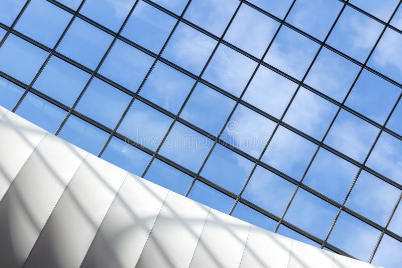 A modern architectural composition with ceiling windows royalty free stock photography