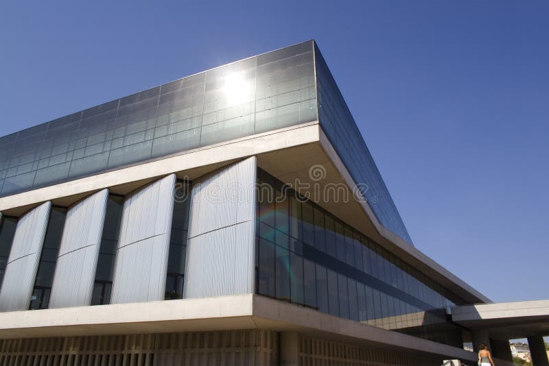 View of the new museum of Acropolis, Athens - Greece. Modern architecture. Glass and reflections. View of the new museum of Acropolis, Athens - Greece. Modern architecture. Glass and reflections.