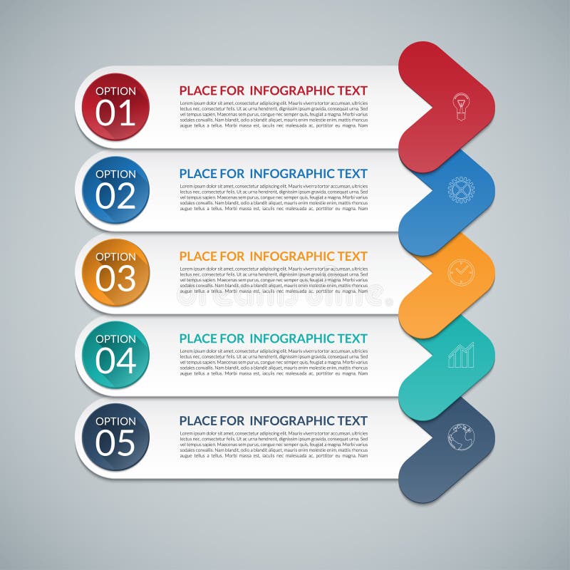 Modern arrow infographic design template vector illustration Modern arrow infographic design template vector illustration
