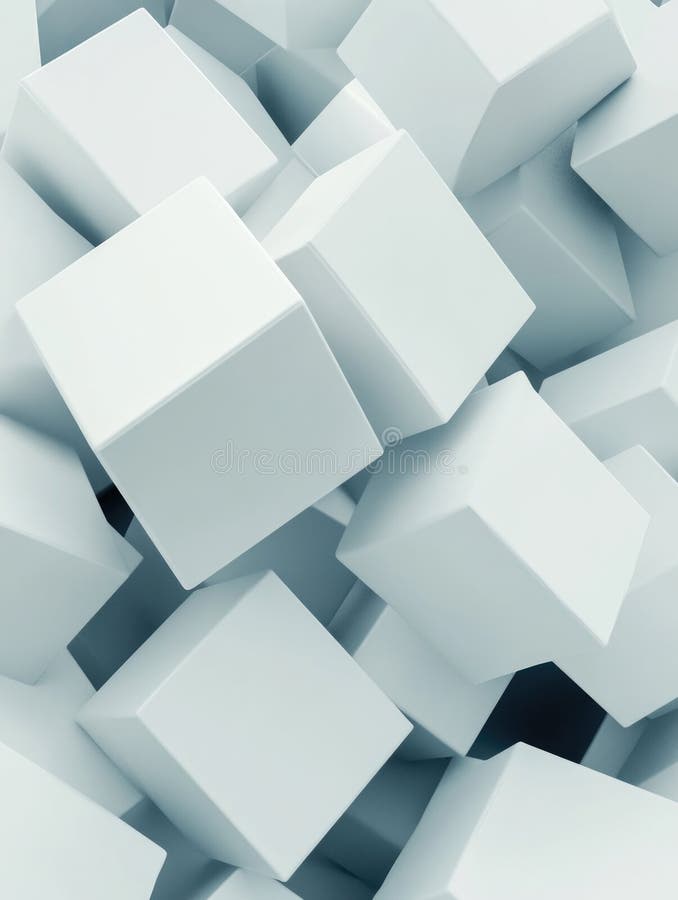 Modern Art Deco Abstract Cubes stock image