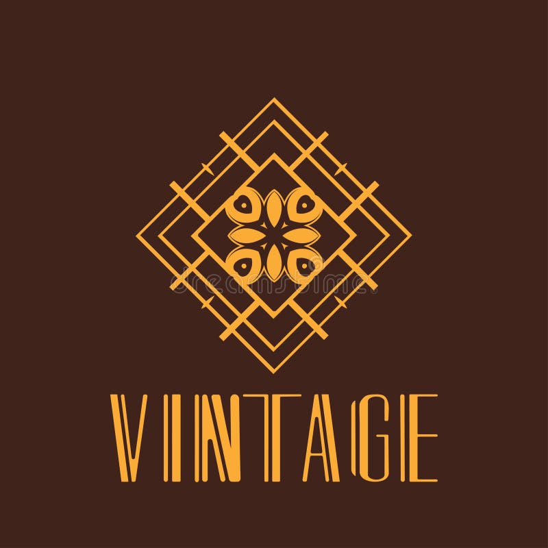 Modern Art Deco Logo stock vector. Illustration of flourish 145597147