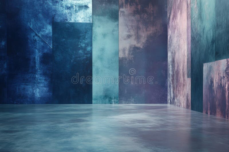 Modern art gallery wall with realistic lighting and dynamic textures perfect for creative projects and artistic displays stock photography
