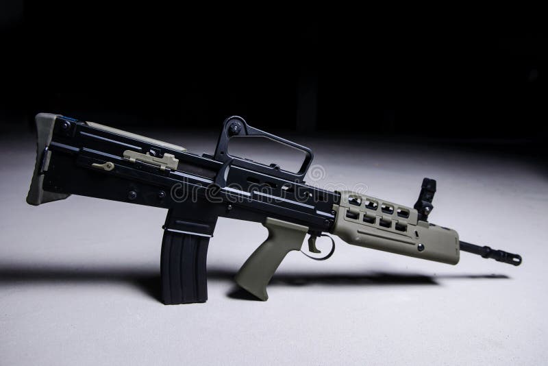 Modern automatic bullpup rifle.