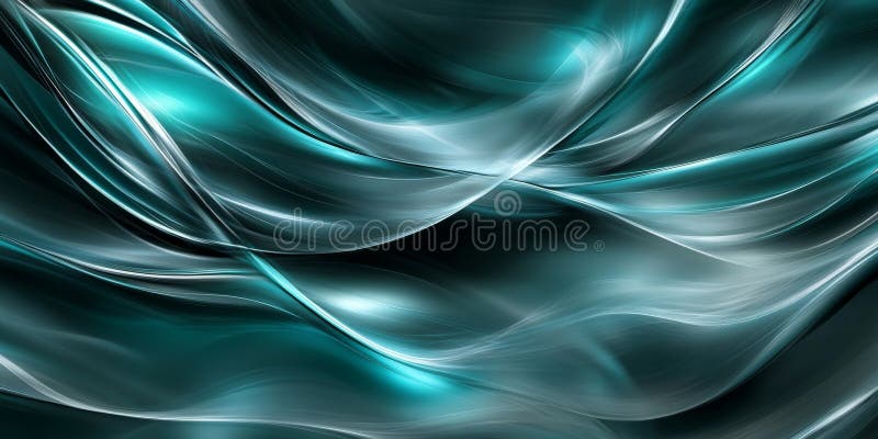 A modern background with dynamic light lines in shades of turquoise and silver. The lines flow royalty free stock photography