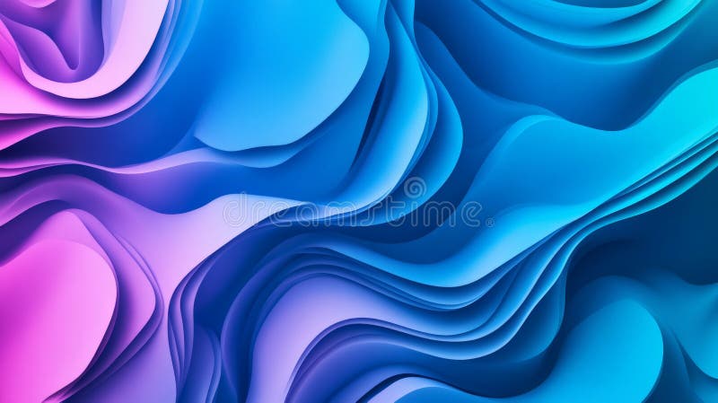 A modern background featuring fluid gradient wavy shapes in hues of cool blue and vibrant cyan royalty free stock photo