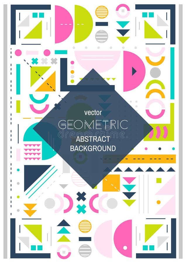Modern bakgrundslinje konst Abstrakt geometrisk färgrik bakgrund Täcka designen Format A4 vektor illustrationer