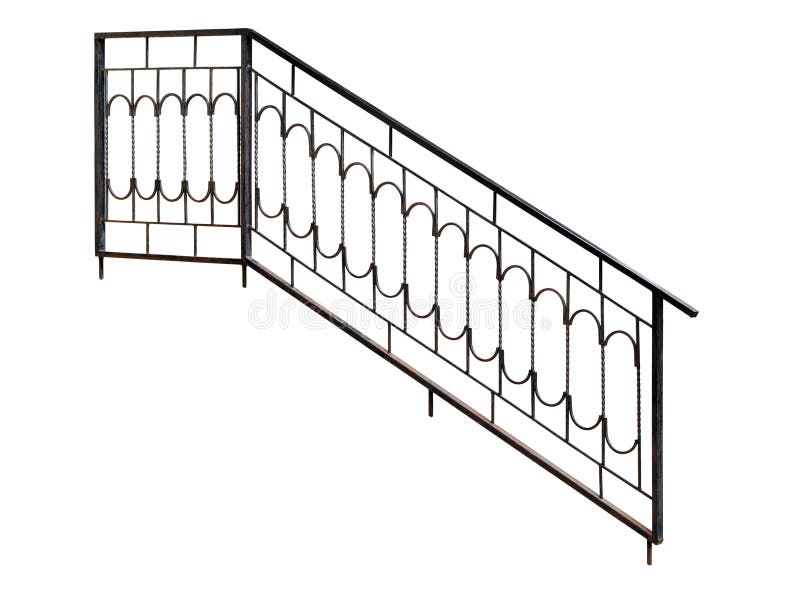Modern banisters, railing.