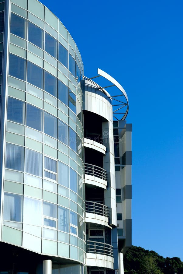 Modern bank building stock photos