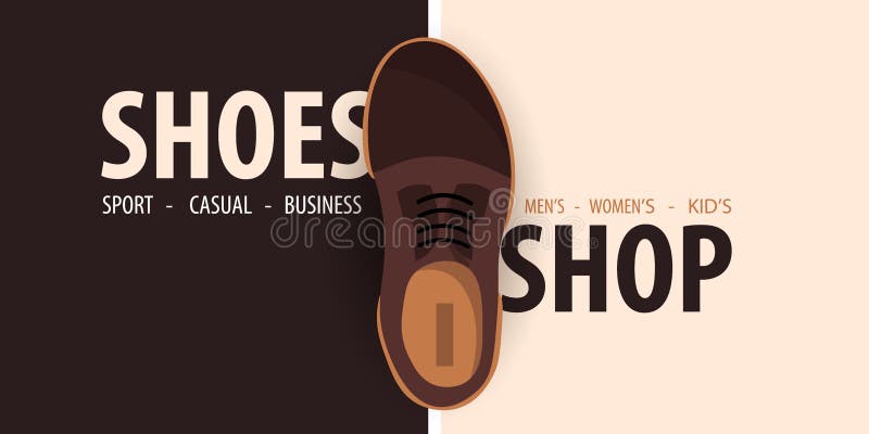 Modern Banner Template Shoes Shop Vector Illustration 147600752 