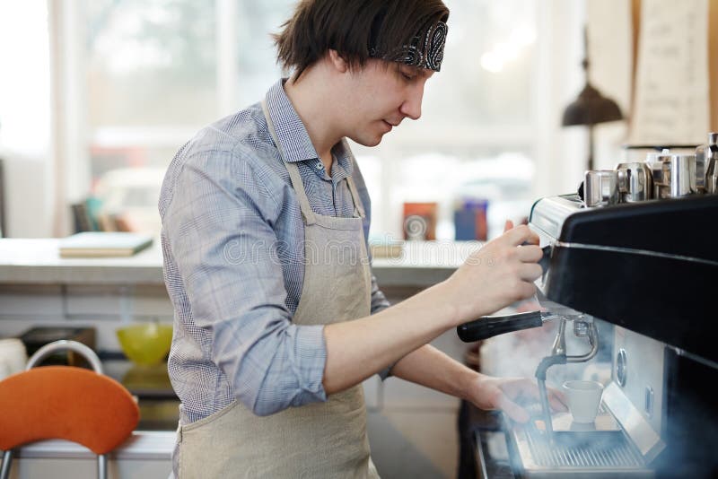 Modern barista stock photography