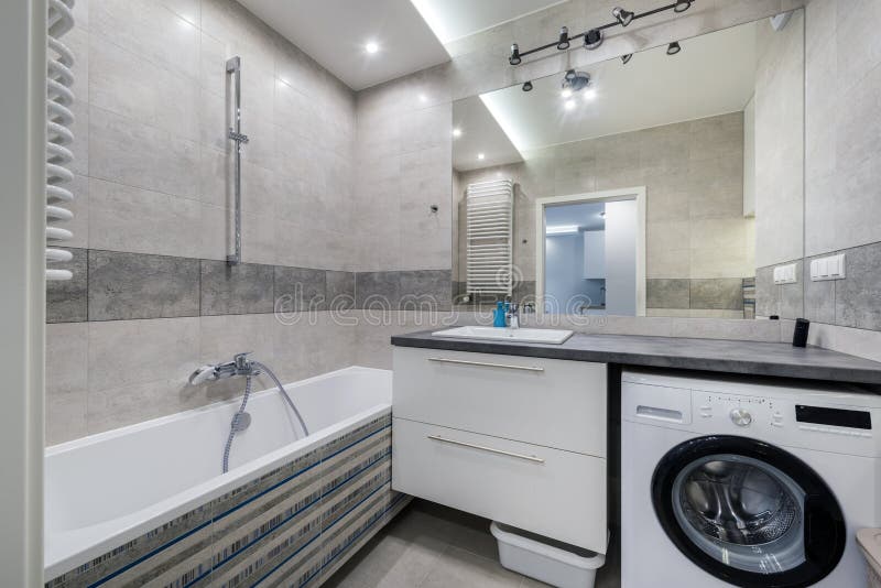 Modern bathroom in bright colors stock image Modern bathroom in bright colors stock image