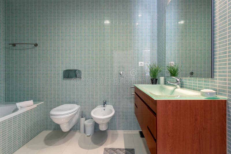 Modern Bathroom. European Hotel Design. and Inside Stock Photo Image