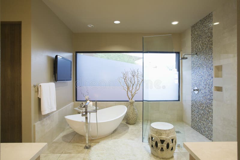 Modern Bathroom With Freestanding Bath