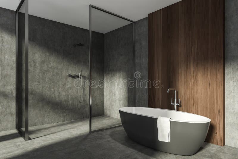 Modern Bathroom Interior in New Luxury Home. Stylish Hotel Room. Open ...