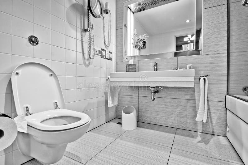 Modern Bathroom with Toilet Sink Stock Photo Image of elegance, bath
