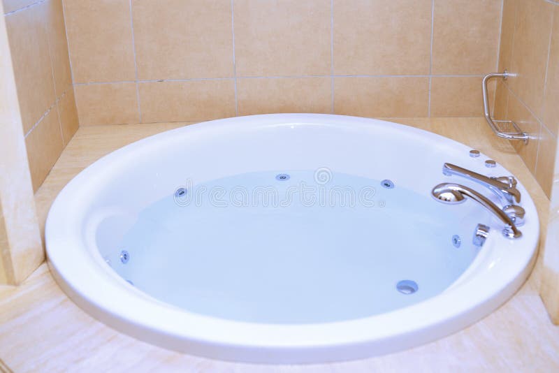 Modern Bathtub Full of Water Stock Image Image of activity, home 175820433