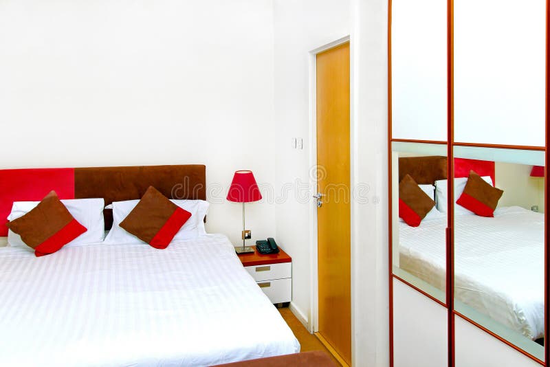 Modern bedroom royalty free stock images