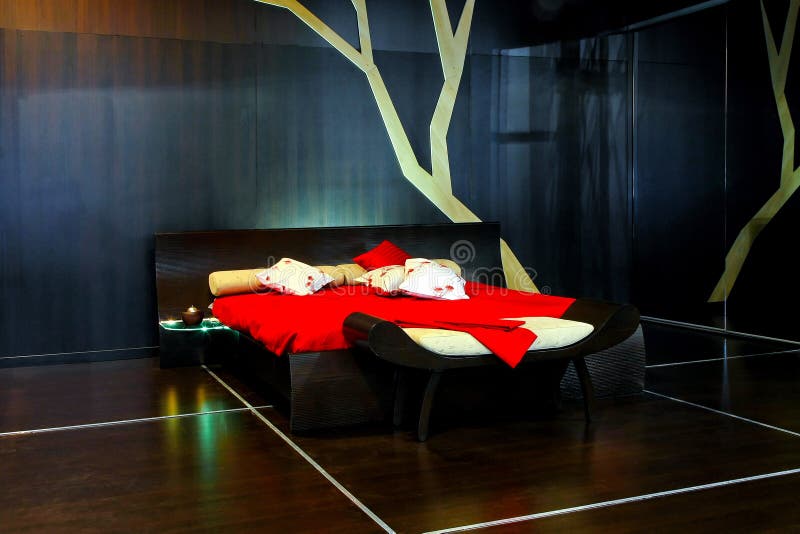 Modern bedroom royalty free stock image