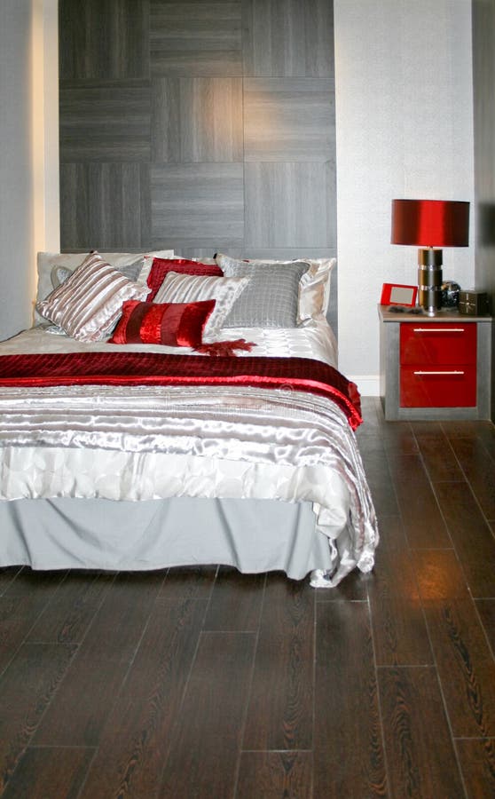 Modern bedroom stock images