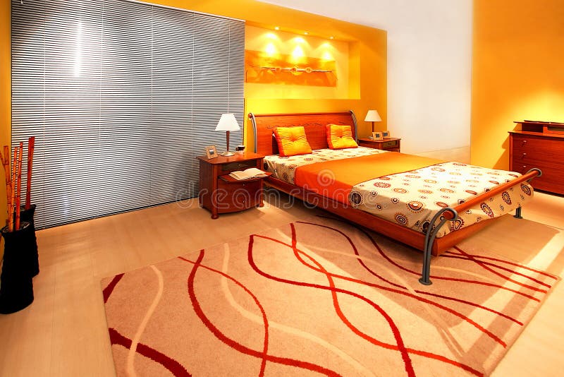 Modern bedroom royalty free stock image